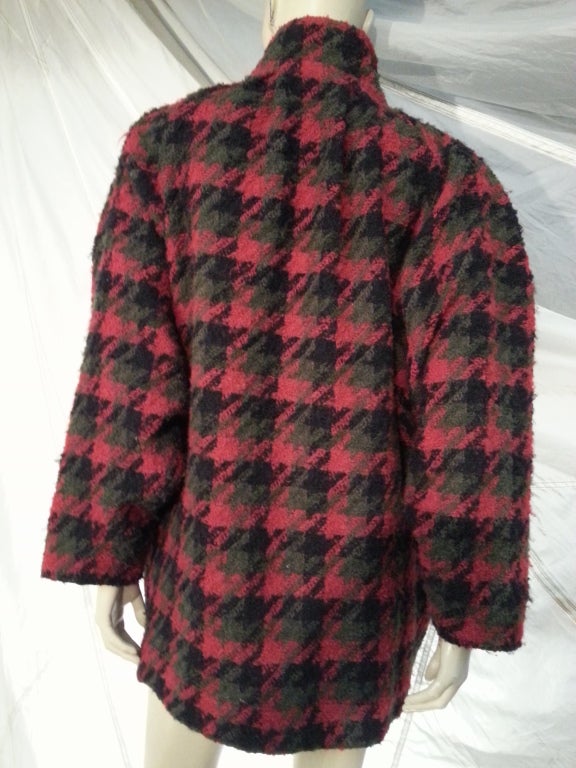 1980s Hanae Mori Wool Plaid Jacket