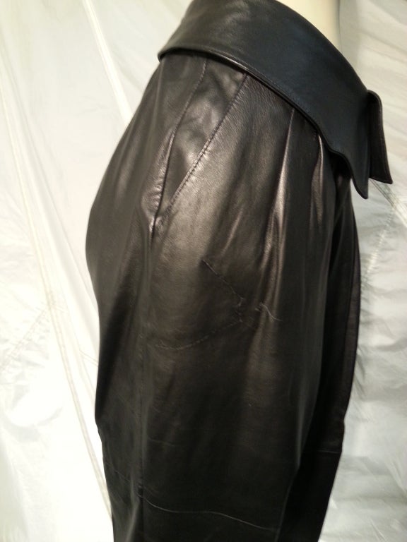1980s Sangucci Italian Leather Pants w/ Fold-Over Waistband at 1stDibs