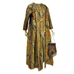 Nina Ricci 70s Couture Paisley Evening Coat