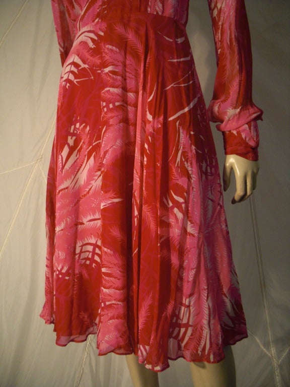 1970s La Mendola Silk Chiffon Resort Dress 2