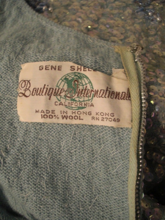 1960s Gene Shelley Sequined Knit Dress 2