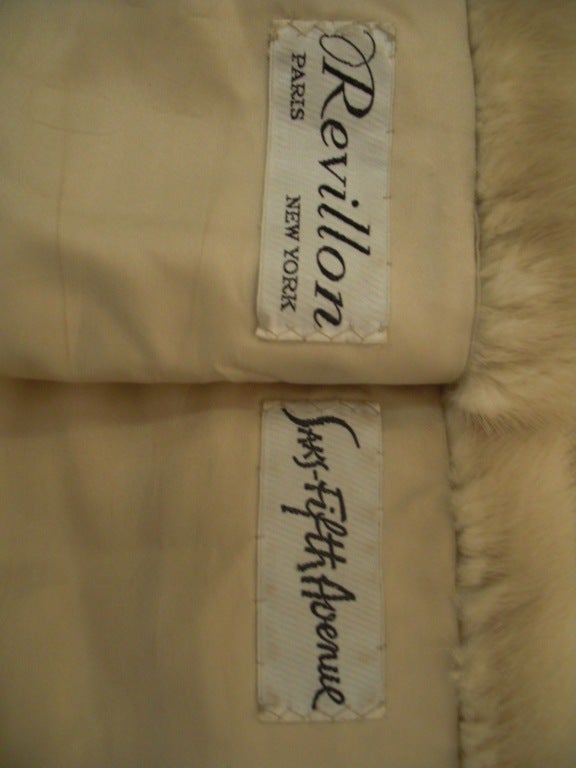1970s Revillon Honey Mink Wrap with Mink Tails In Excellent Condition In Gresham, OR