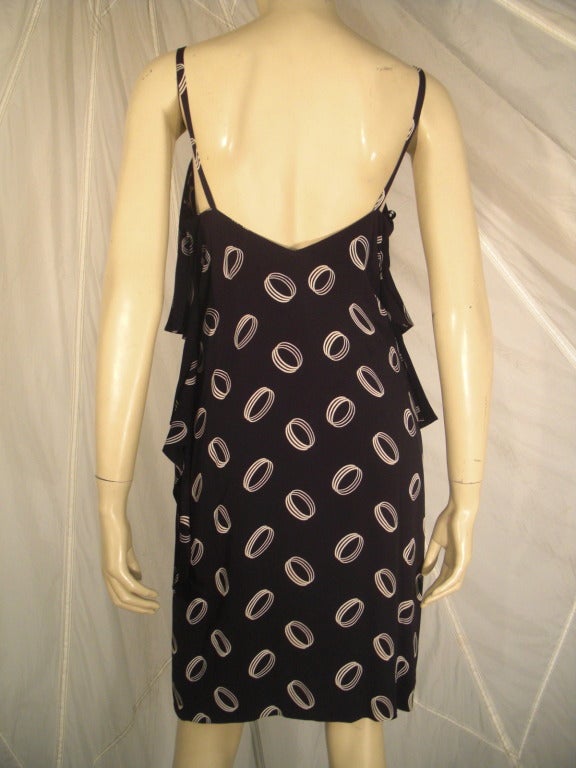 1990 Chanel 2-Piece Dress and Jacket Ensemble in Rayon In Excellent Condition In Gresham, OR