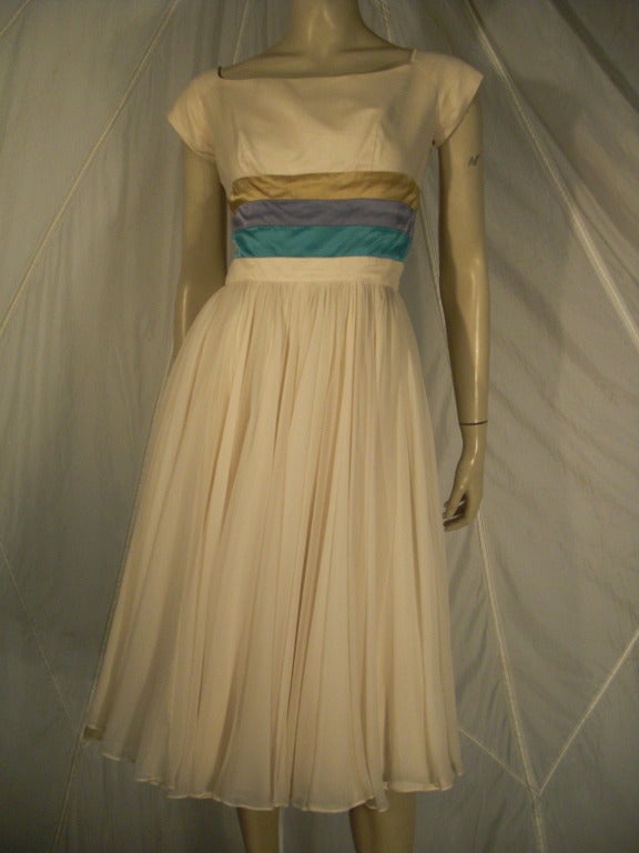 Women's 1950s Don Loper 2-Piece Silk Spring Party Ensemble