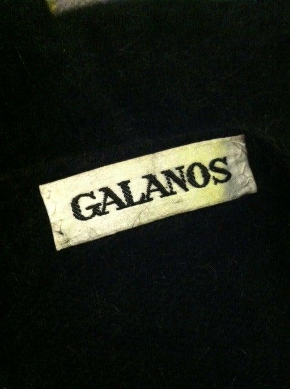 1980s James Galanos Black Angora and Cashmere Sweater Dress 3