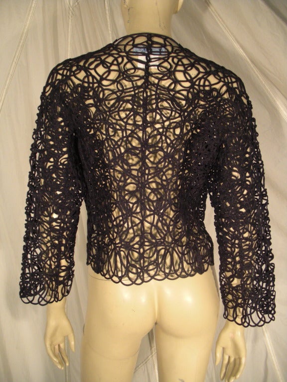 Women's 1980s Thierry Mugler Soutache Lace Bolero Jacket