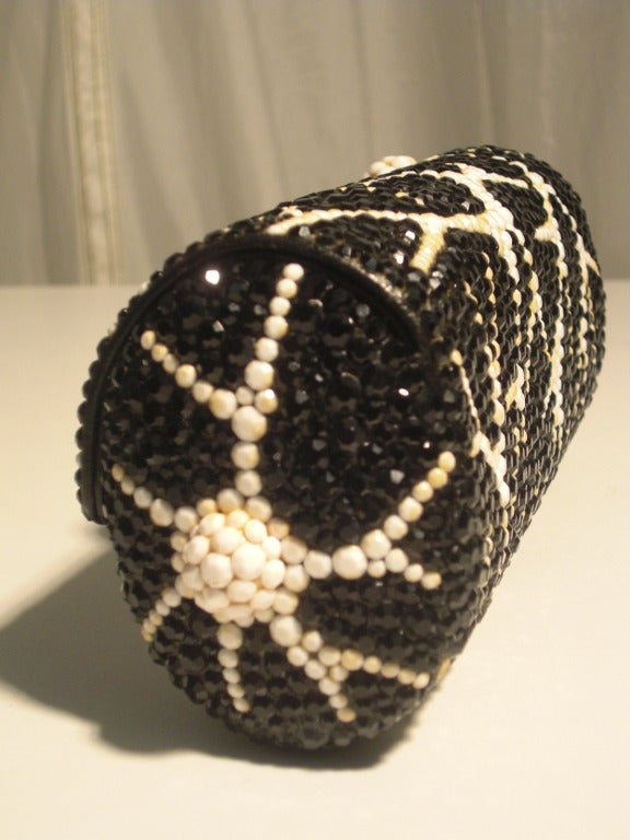 Women's 1960s Koret Crystal Encrusted 3-Dimensional Leather Lined Minaudière
