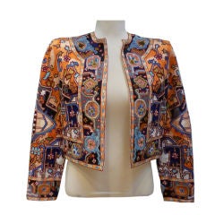 Vintage Amazing Amen Wardy Hand-Embroidered Cropped Jacket