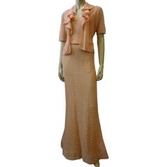 1930s Gorgeous Crochet Gown and Jacket