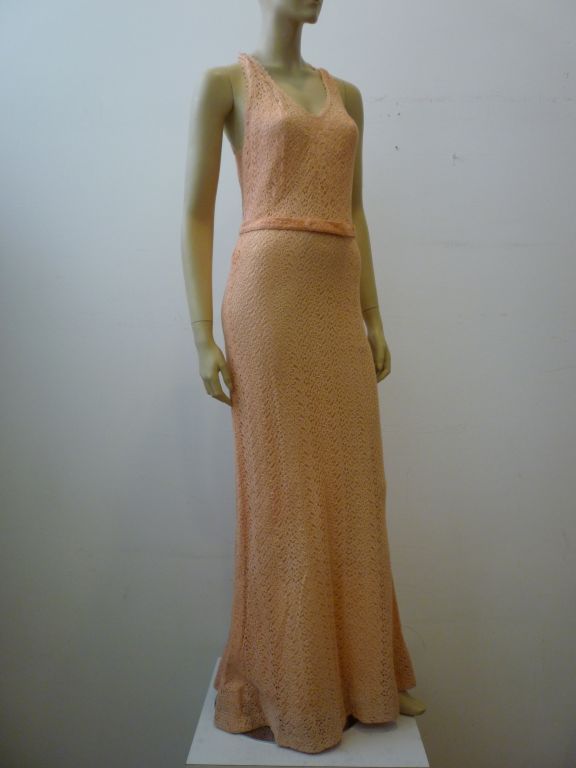 1930s Gorgeous Crochet Gown and Jacket 1