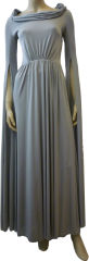 Vintage French Jersey Gown with Dramatic Sleeve