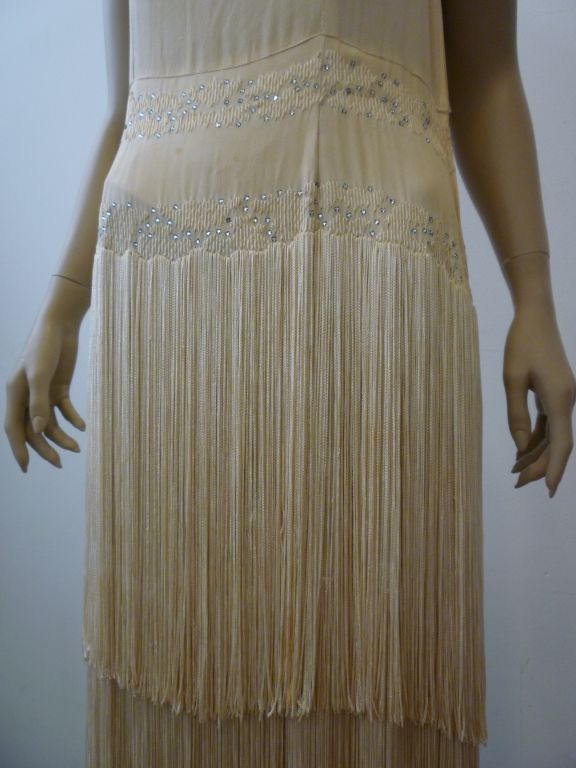 Statuesque 1920s Fringed Wedding Gown at 1stDibs