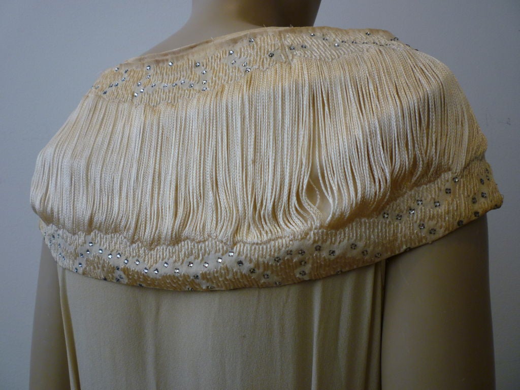 Statuesque 1920s Fringed Wedding Gown 2