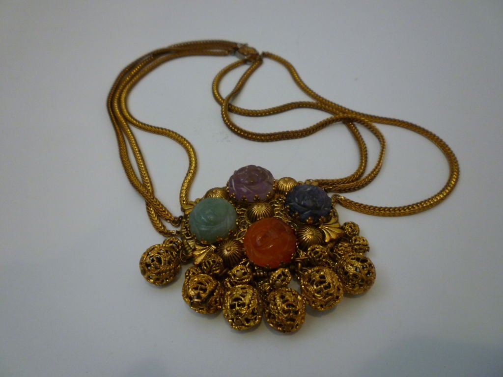 leo glass necklace