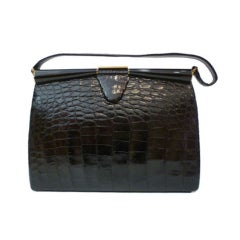 Exquisite 1950s Chic Alligator Handbag  Mint condition!