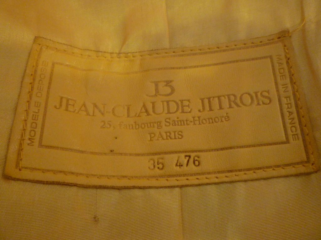 Jean Claude Jitrois Rich Yellow Leather  Suit w/ Shawl Collar 2