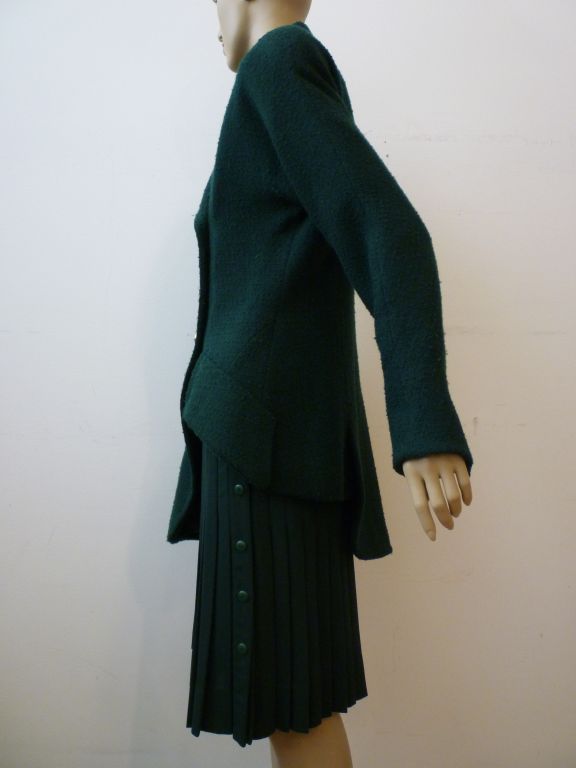 Karl Lagerfeld Late 80s Asymmetrical Bouclé Jacket and Skirt 1