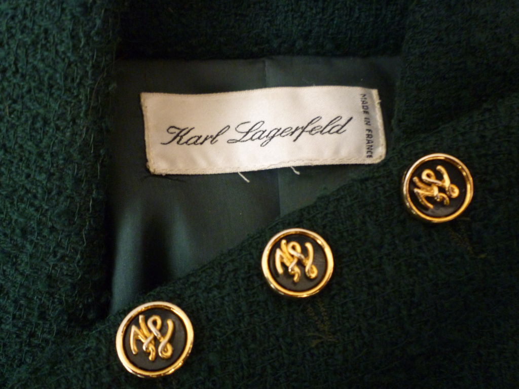 Karl Lagerfeld Late 80s Asymmetrical Bouclé Jacket and Skirt 3