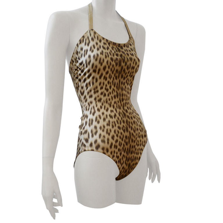 cheetah print bathing suit