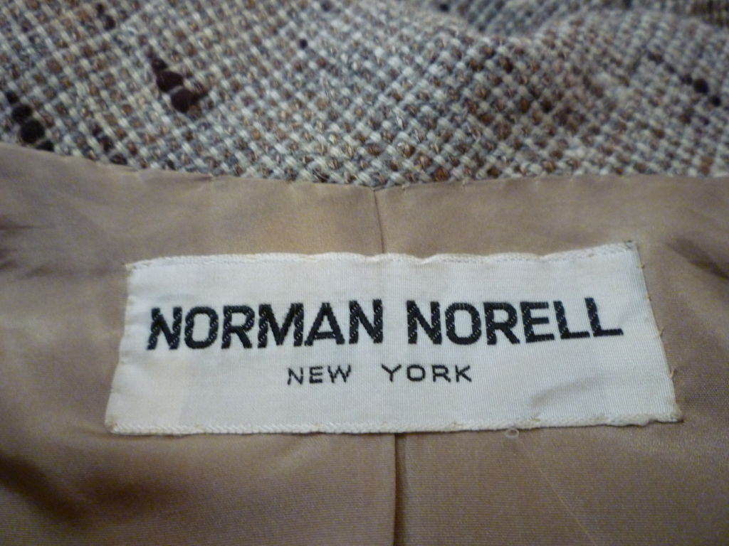 Smart Norman Norell Tweed Cape and Matching Skirt at 1stDibs
