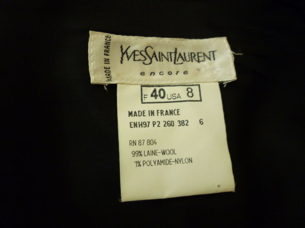 Yves Saint Laurent  Wool Crepe Jumpsuit w/ Metallic Pinstripe 4