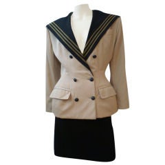 Retro Jean Paul Gautier Femme Sailor Jacket with Nipped Waist