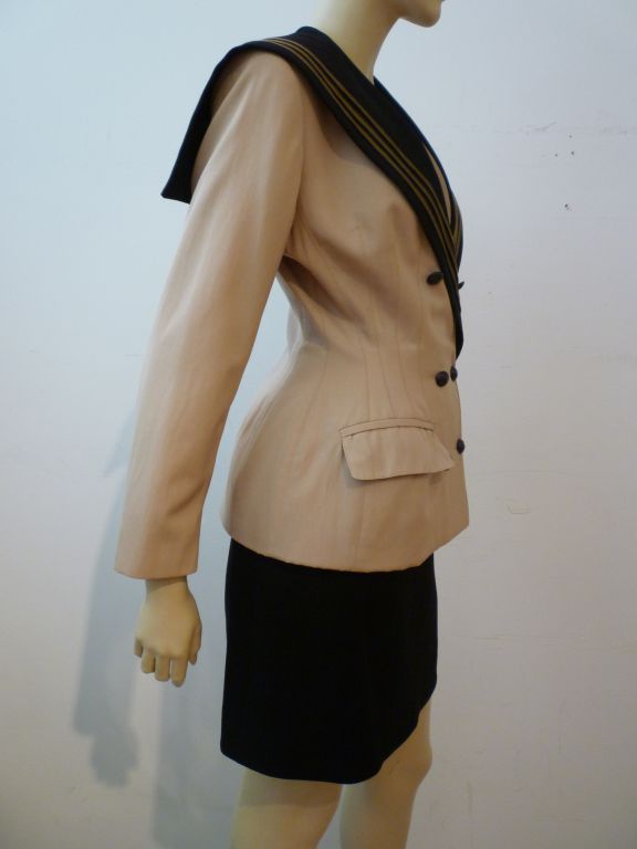 Women's Jean Paul Gautier Femme Sailor Jacket with Nipped Waist