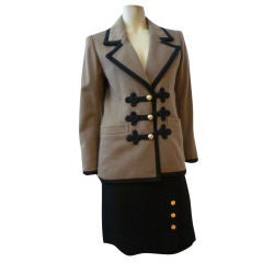 Vintage Yves Saint Laurent Braid Trimmed Jacket