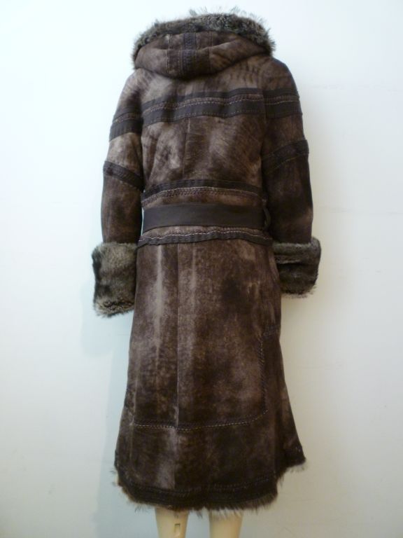 Women's or Men's Roberto Cavalli Men's Shearling Long Coat
