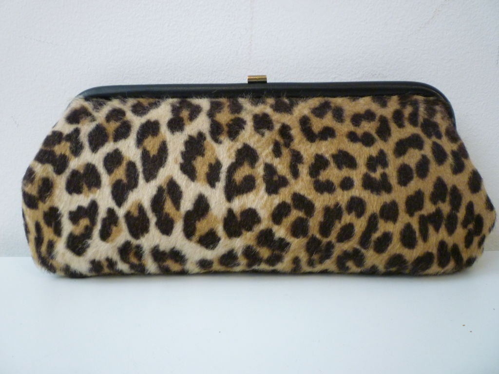 Fun 50s Faux Leopard Clutch