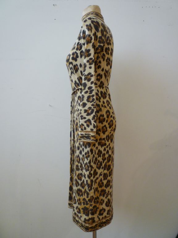 Leonard 60s Leopard Knit Dress