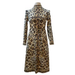 Leonard 60s Leopard Knit Dress
