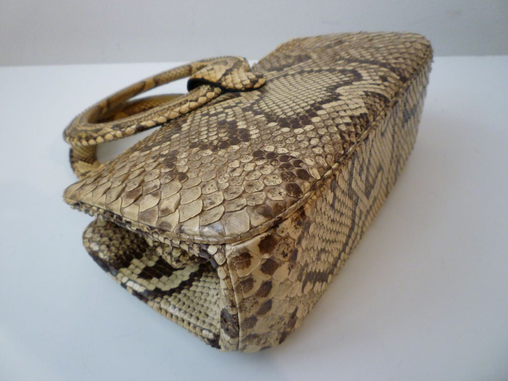 Chic Mod Snakeskin Handbag - 1960s 1