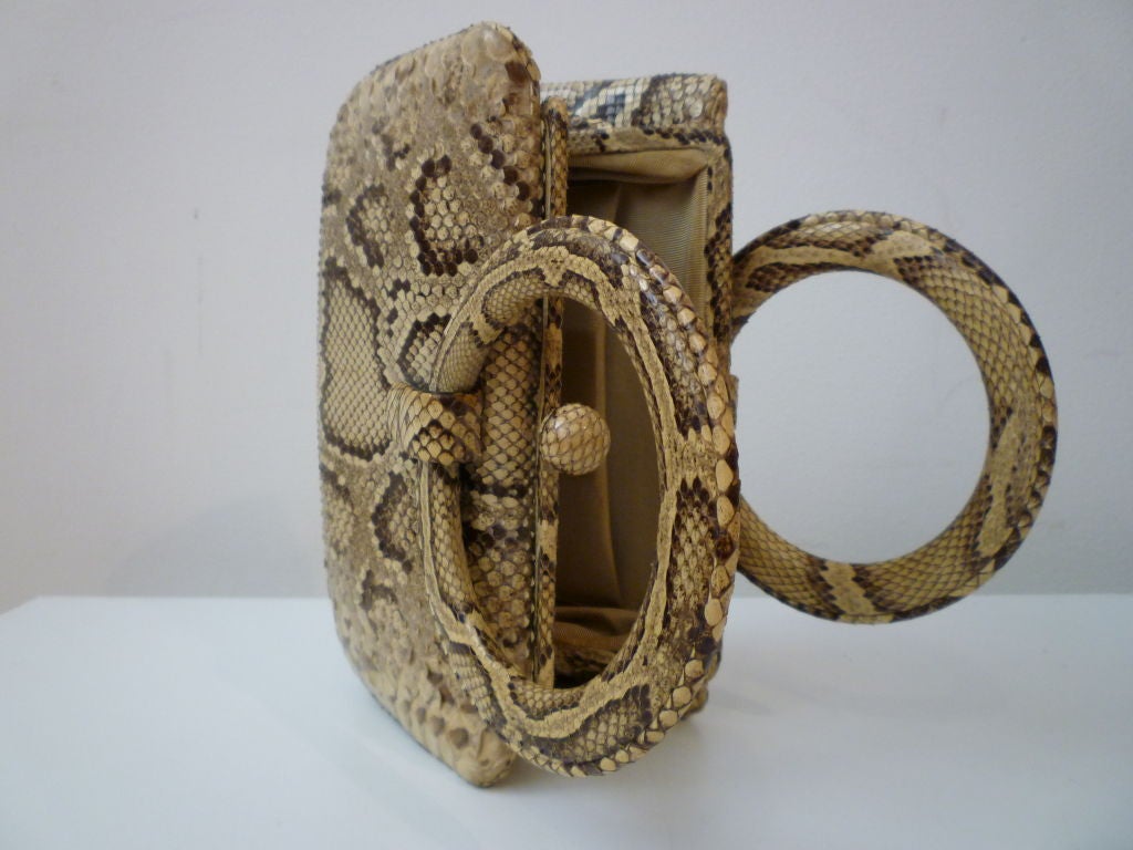Chic Mod Snakeskin Handbag - 1960s 2