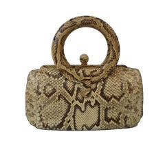 Chic Mod Snakeskin Handbag - 1960s