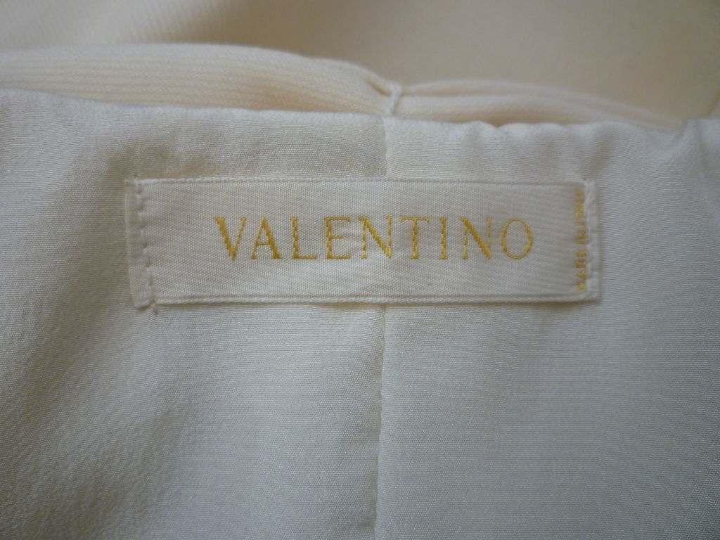 Valentino Cowl Neck Cream Faille Cocktail Dress 2
