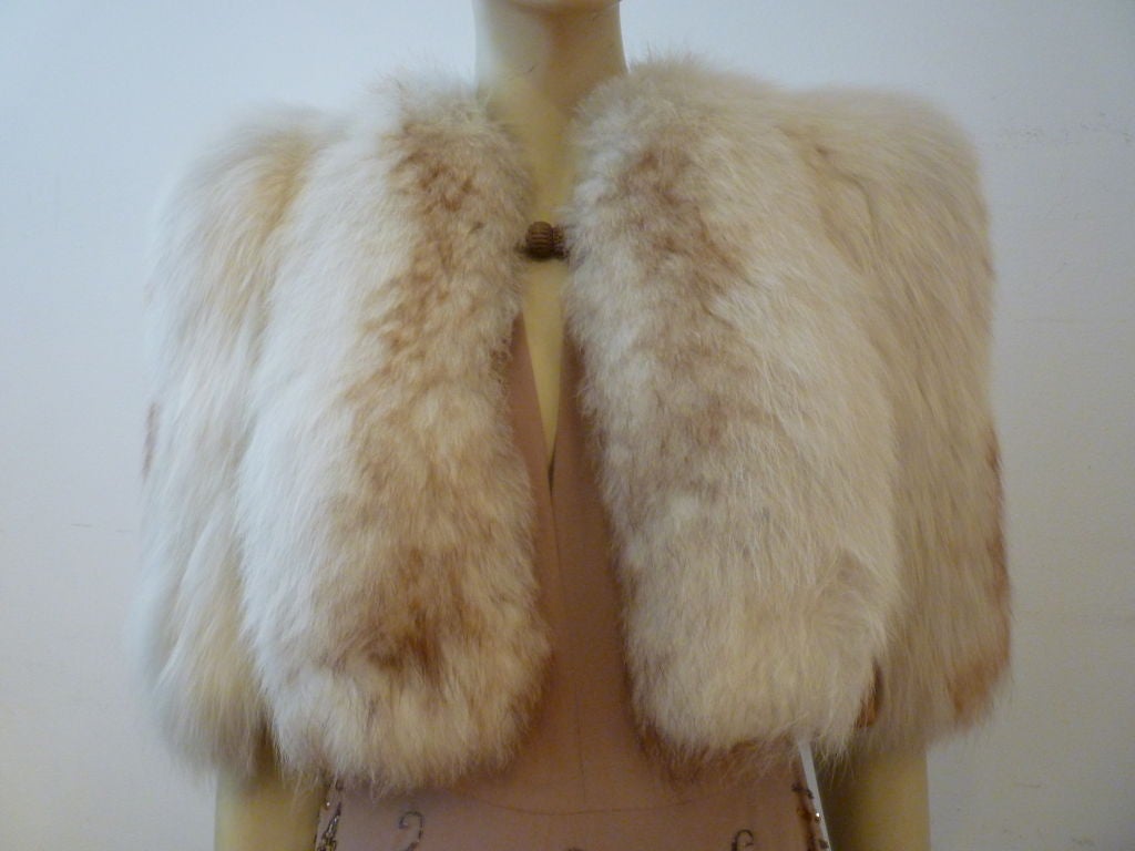 Nickolas Ungar 40s Red Fox Cropped Chubby Coat