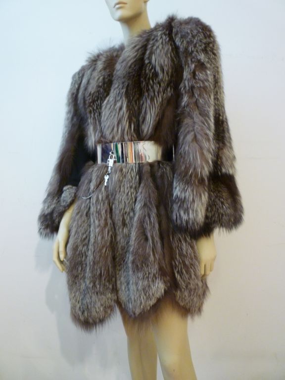 Spectacular 1940s Silver-Tip Fox Chubby Coat 1