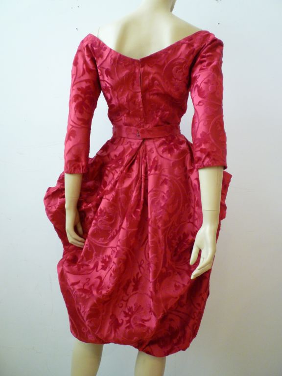 Ginger Rogers Couture 50s  Silk Taffeta & Velvet Cocktail Dress 1