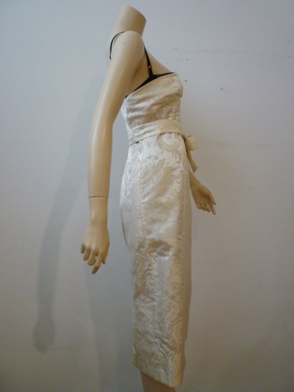Dolce & Gabbana 90s Brocade Bustier Dress