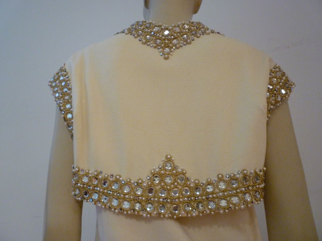 Pauline Trigere 60s Empire Embellished Dress with Jacket 2