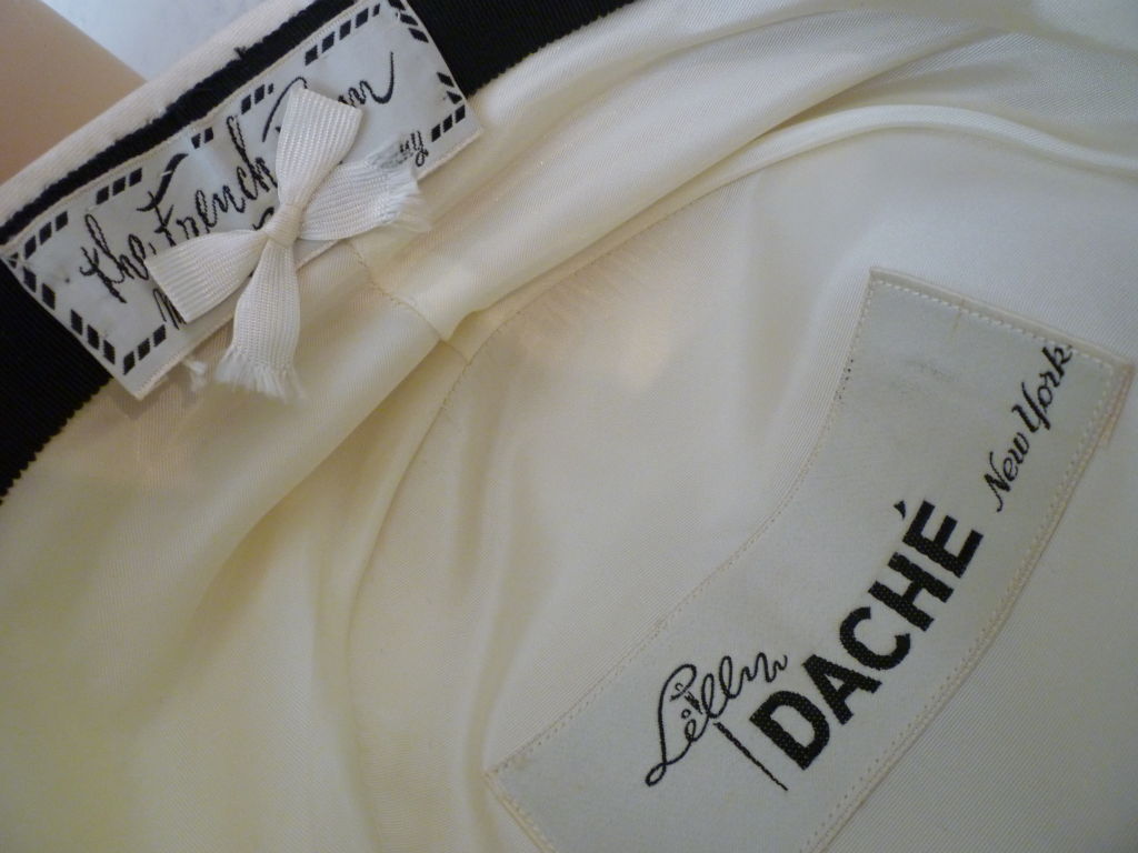 Smart Lilly Dache 50s  Ivory Silk Toque 2