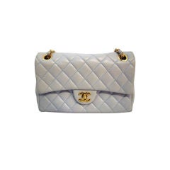 Retro Chanel 2.55 Quilted Envelope Shoulder Bag in Pale Blue