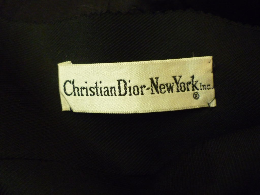 Women's 60s Christian Dior Silk Cocktail Dress w/ Bodice Detail