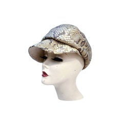 60s Miss Alice Snakeskin Mod Cap