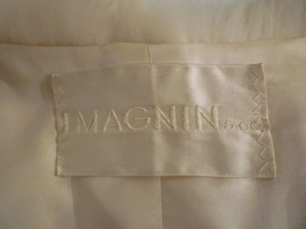 I. Magnin Magnificent White Fox 50s Stole 2