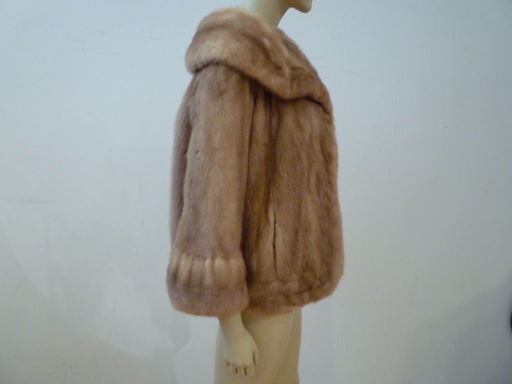 Oleg Cassini 50s Honey Mink Short Jacket --Luxurious!