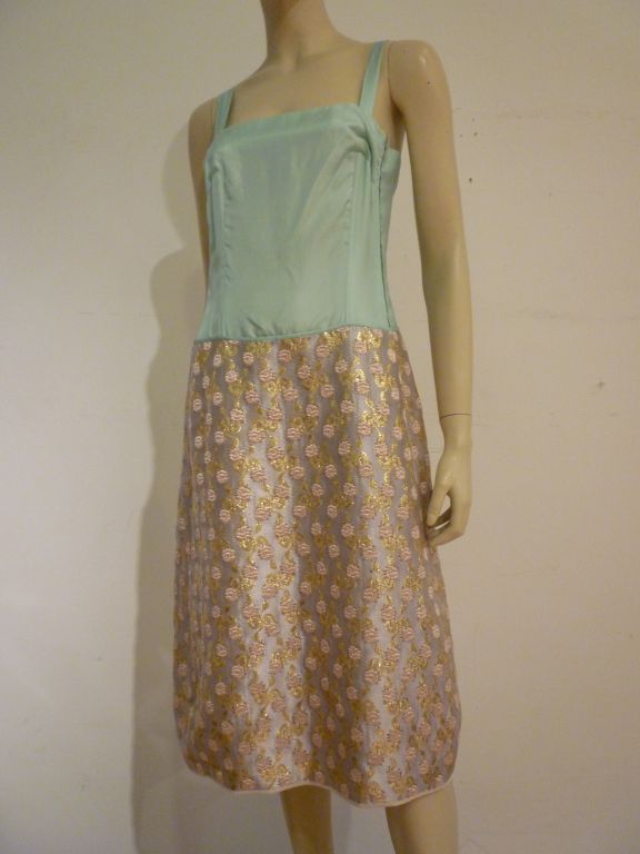 Christian Dior Boutique 60s Numbered Brocade Dress Suit 2