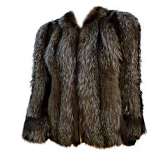 Harry Parness 1940s Silver Tipped Fox Short Jacket