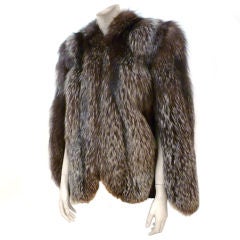 Vintage Silver-Tipped 1940s Fox Cape